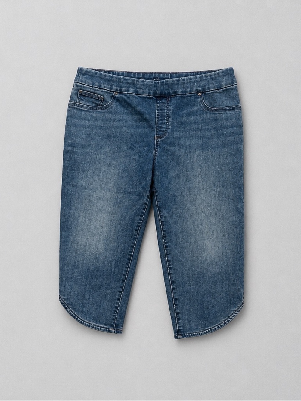 Chico's Faded Blue Denim Cropped Jeans